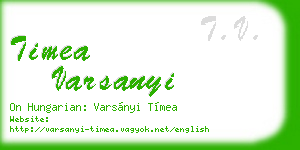 timea varsanyi business card